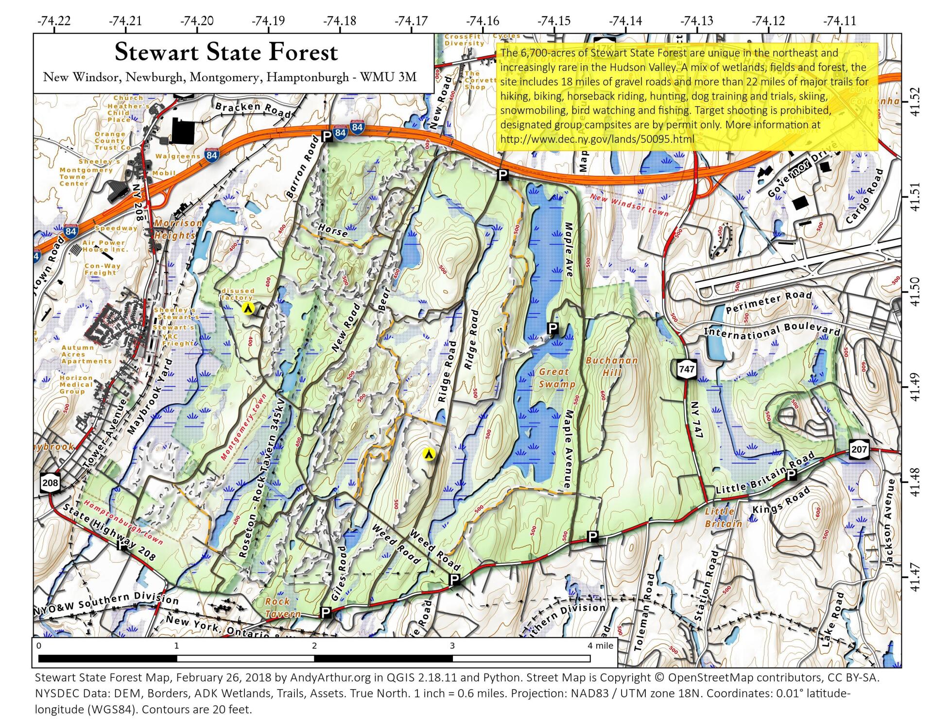 Stewart State Forest Map