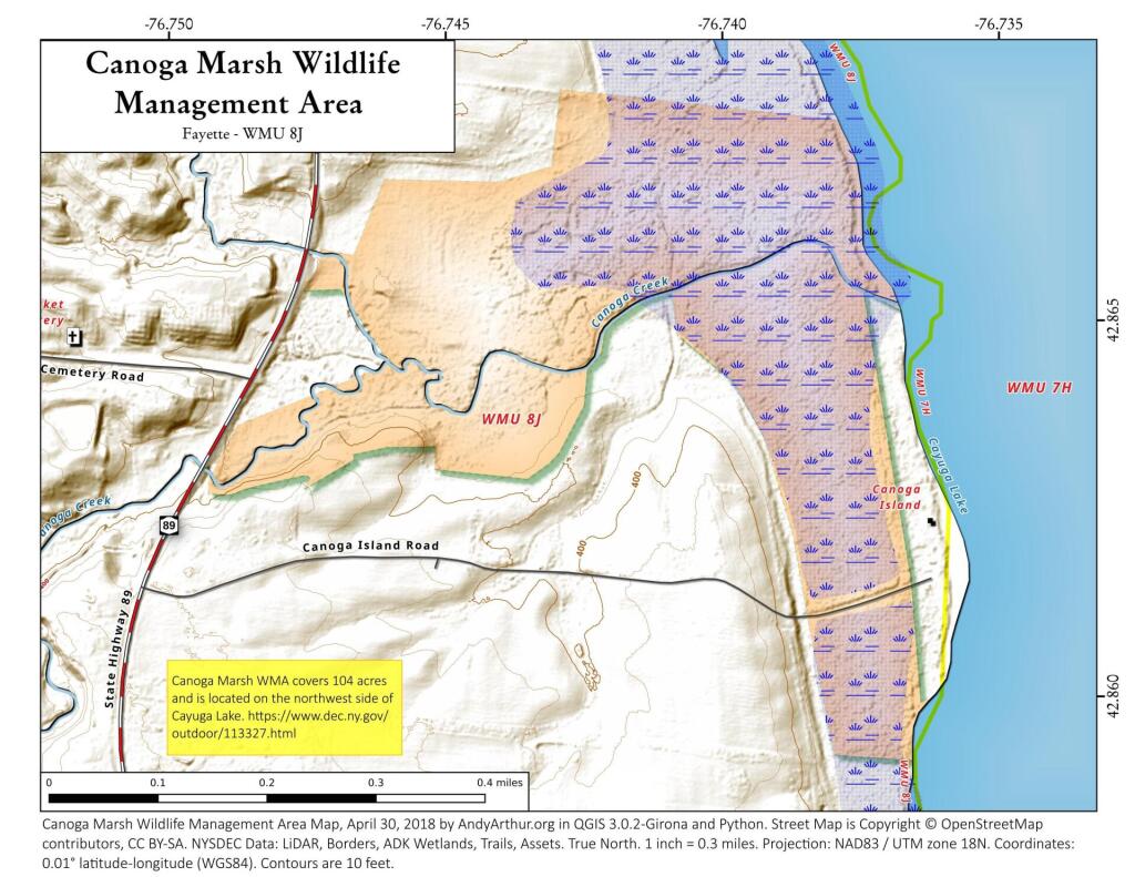 Map: Canoga Marsh Wildlife Management Area - Andy Arthur.org