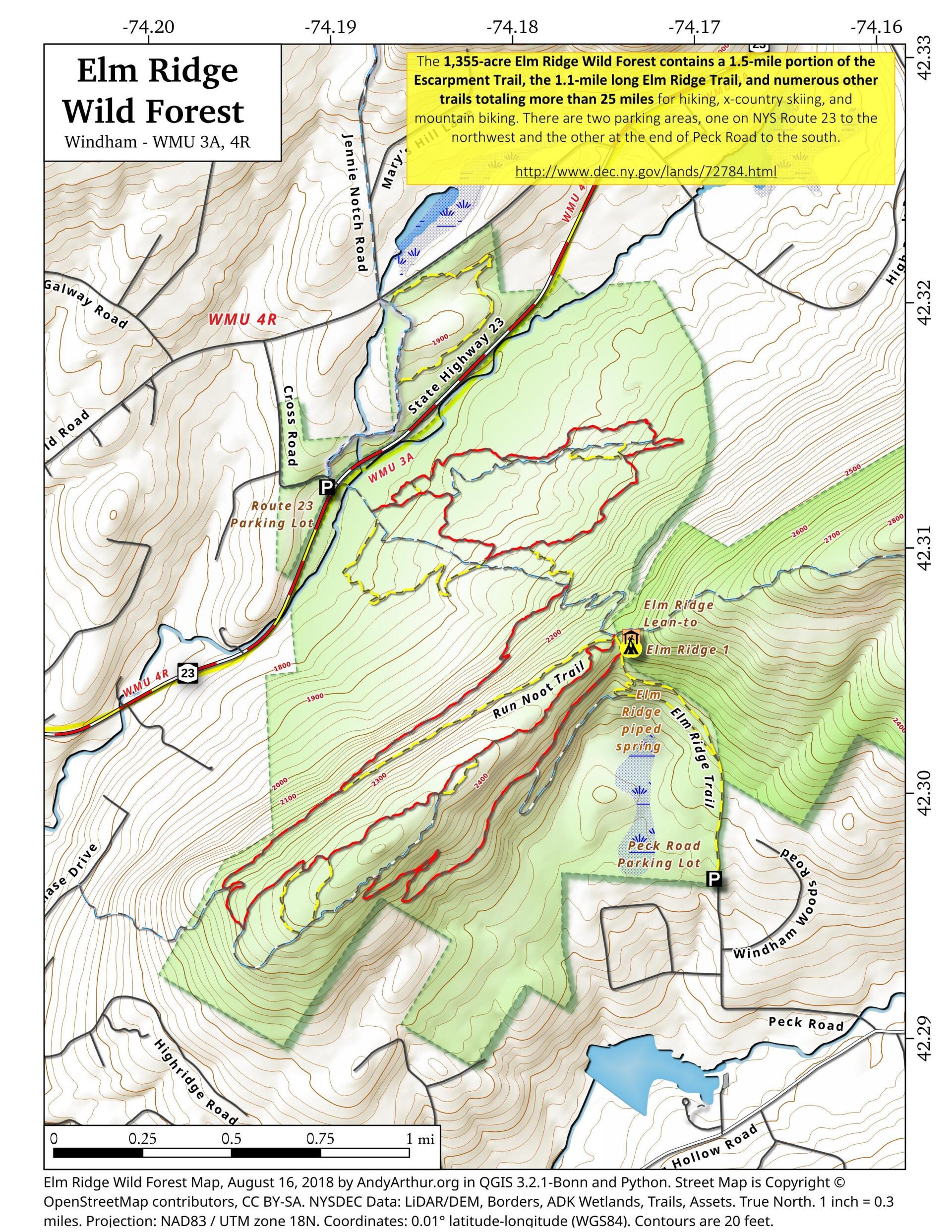 Map: Elm Ridge Wild Forest | Andy Arthur.org