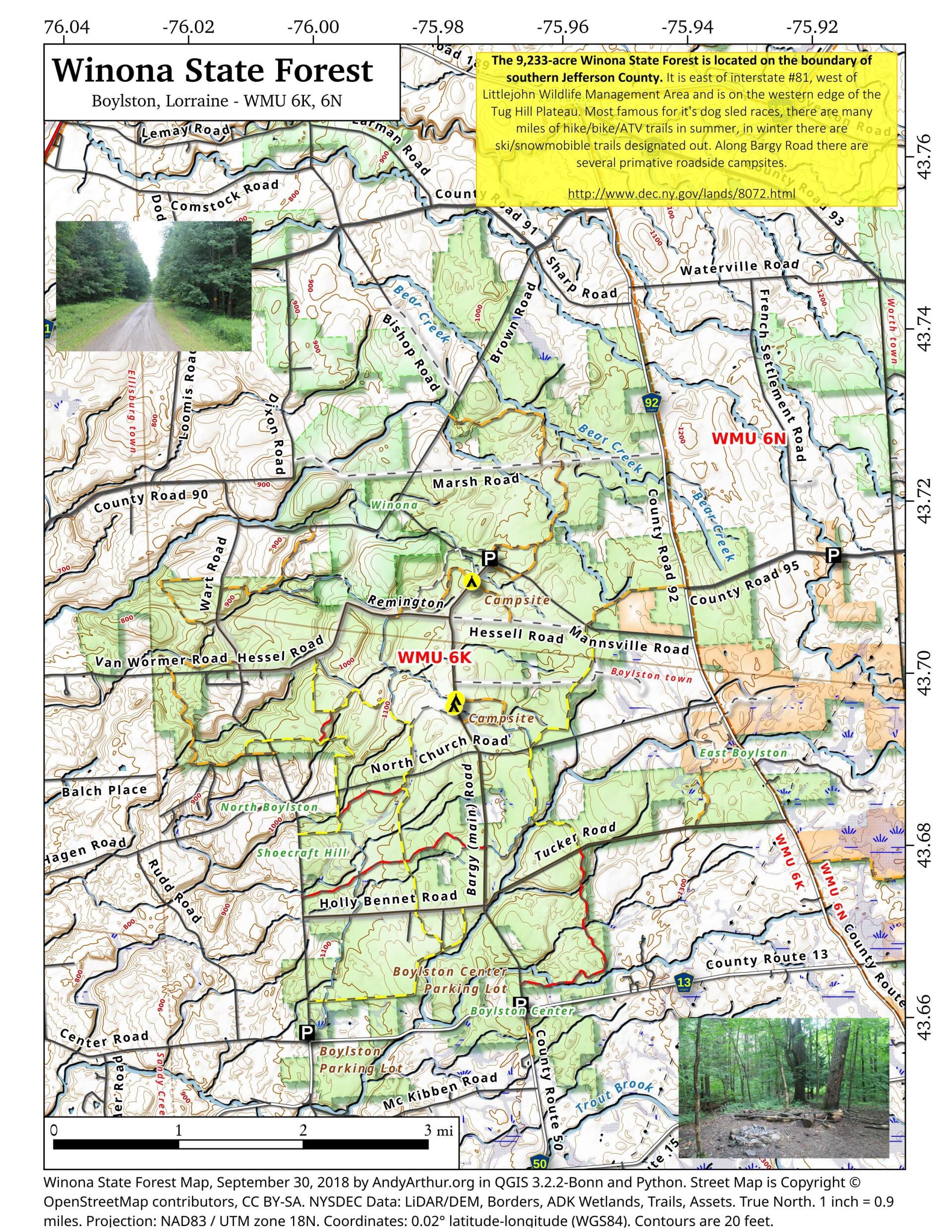 Map: Winona State Forest 