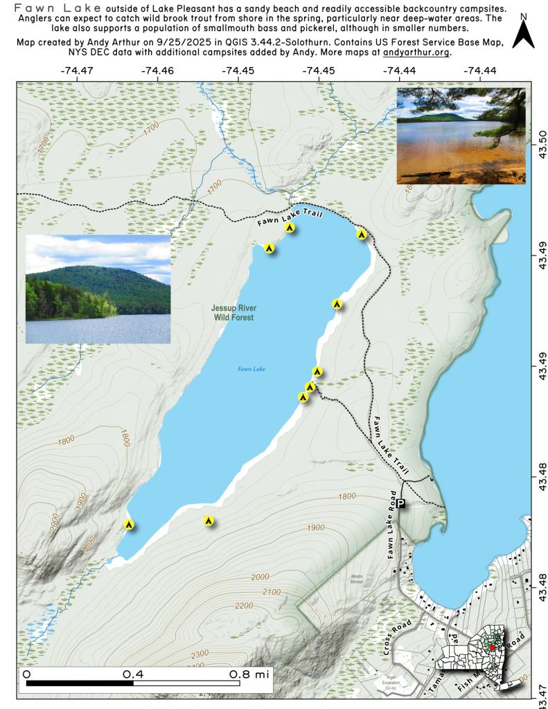 Map Fawn Lake Andy Arthur Org