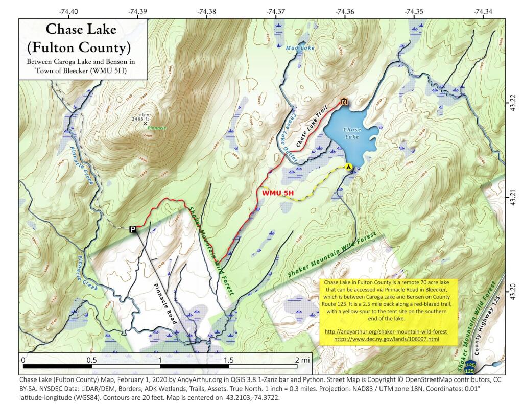 Map: Chase Lake (Fulton County) - Andy Arthur.org