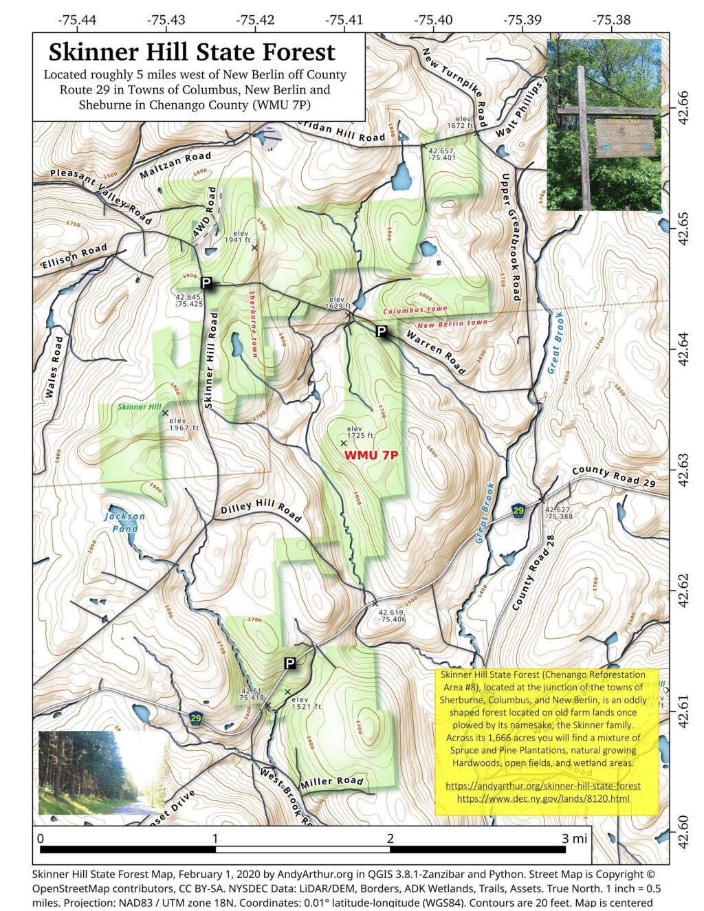 Map: Skinner Hill State Forest - Andy Arthur.org