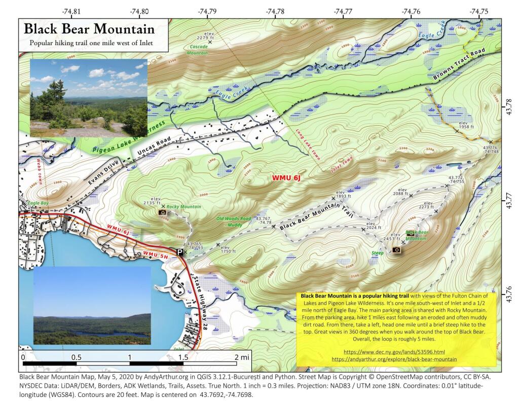 Map Black Bear Mountain Andy Arthur Org