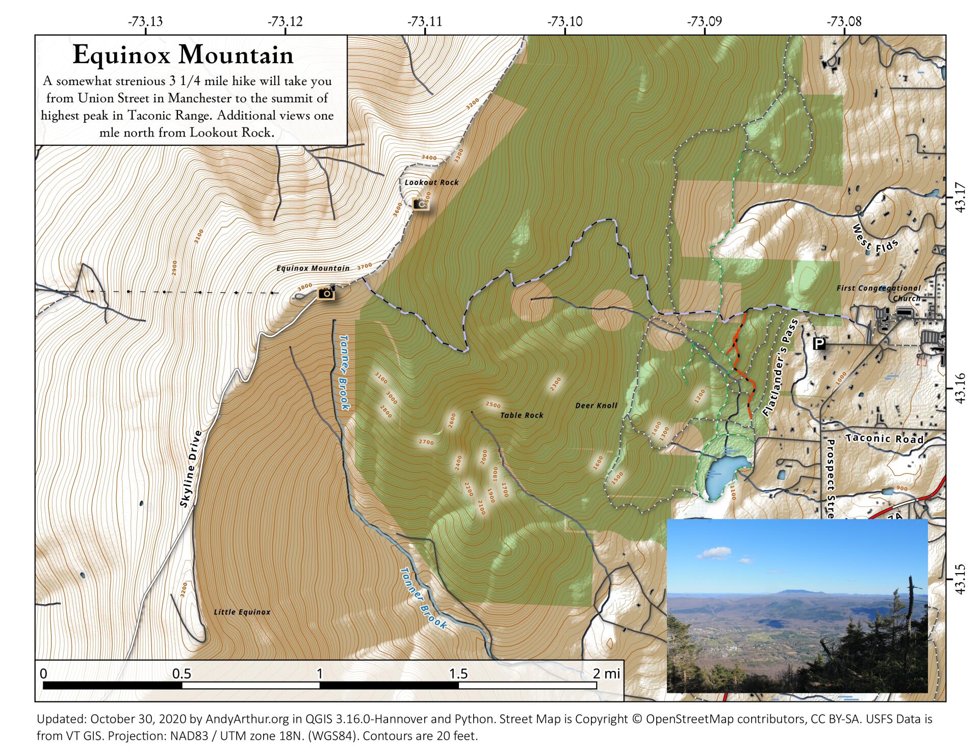 Map: Equinox Mountain - Andy Arthur.org