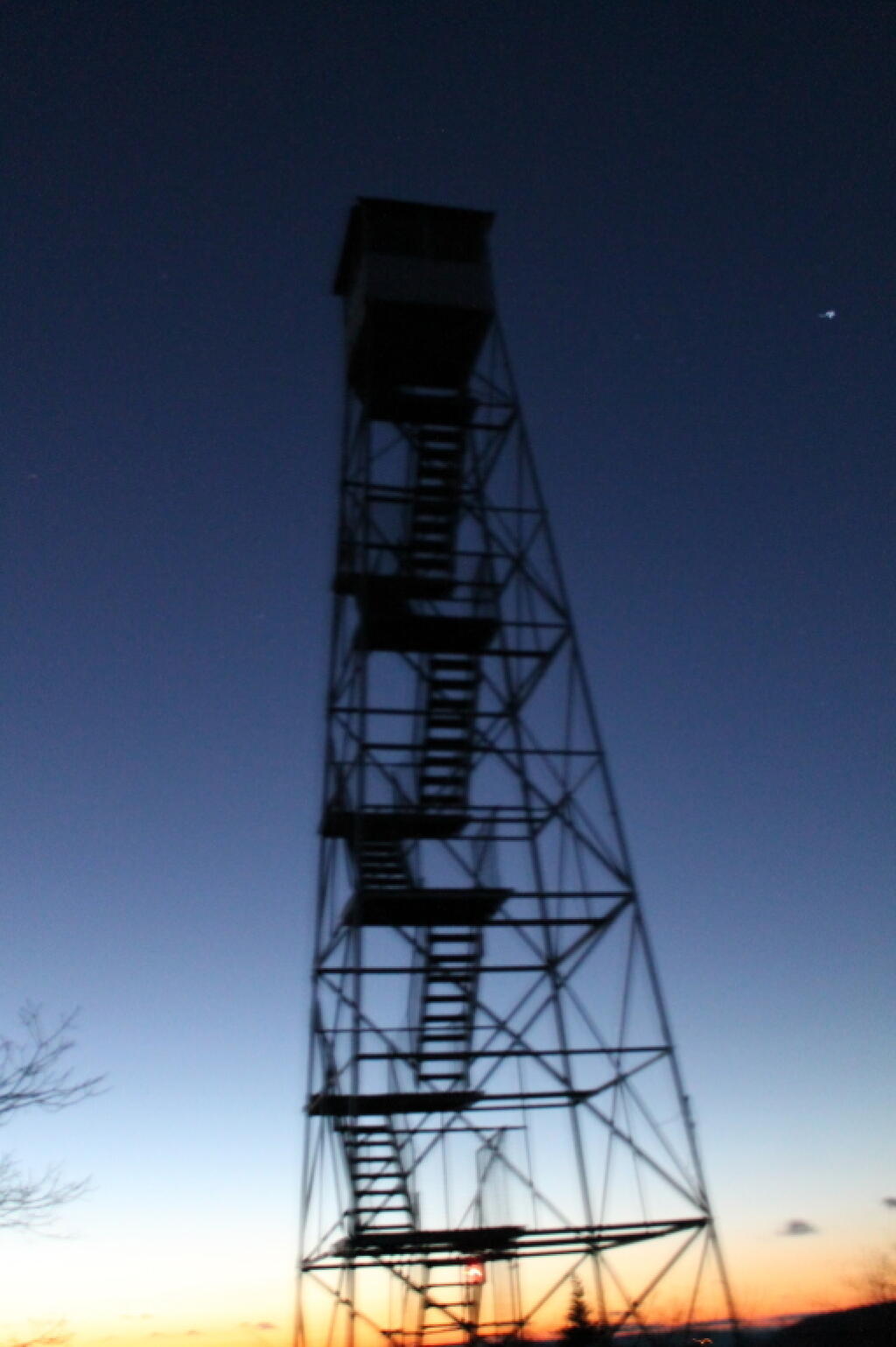 Photo: Firetower After Sunset