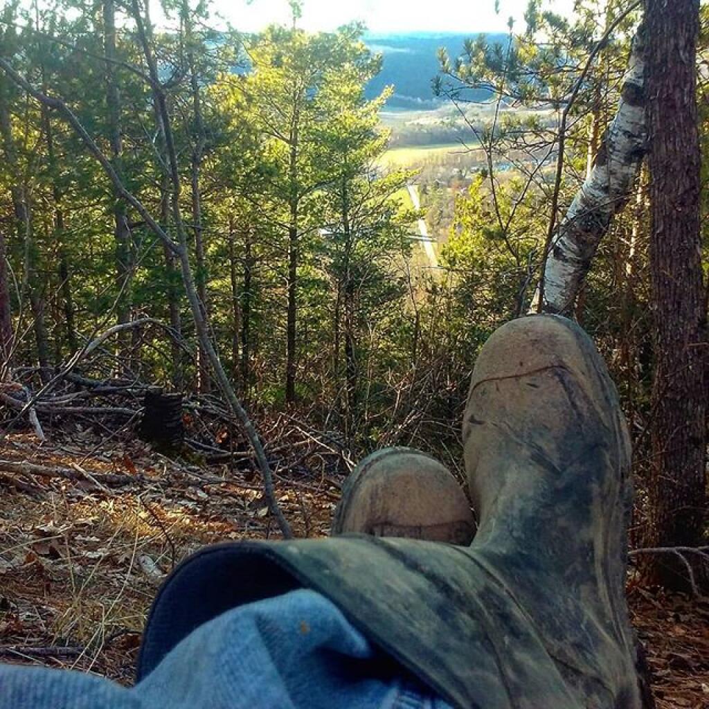 Photo: Sitting, listening to the birds looking at Wolf Hill