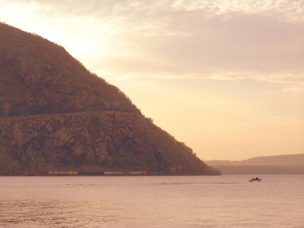 Photo: Boat Roars Past Storm King