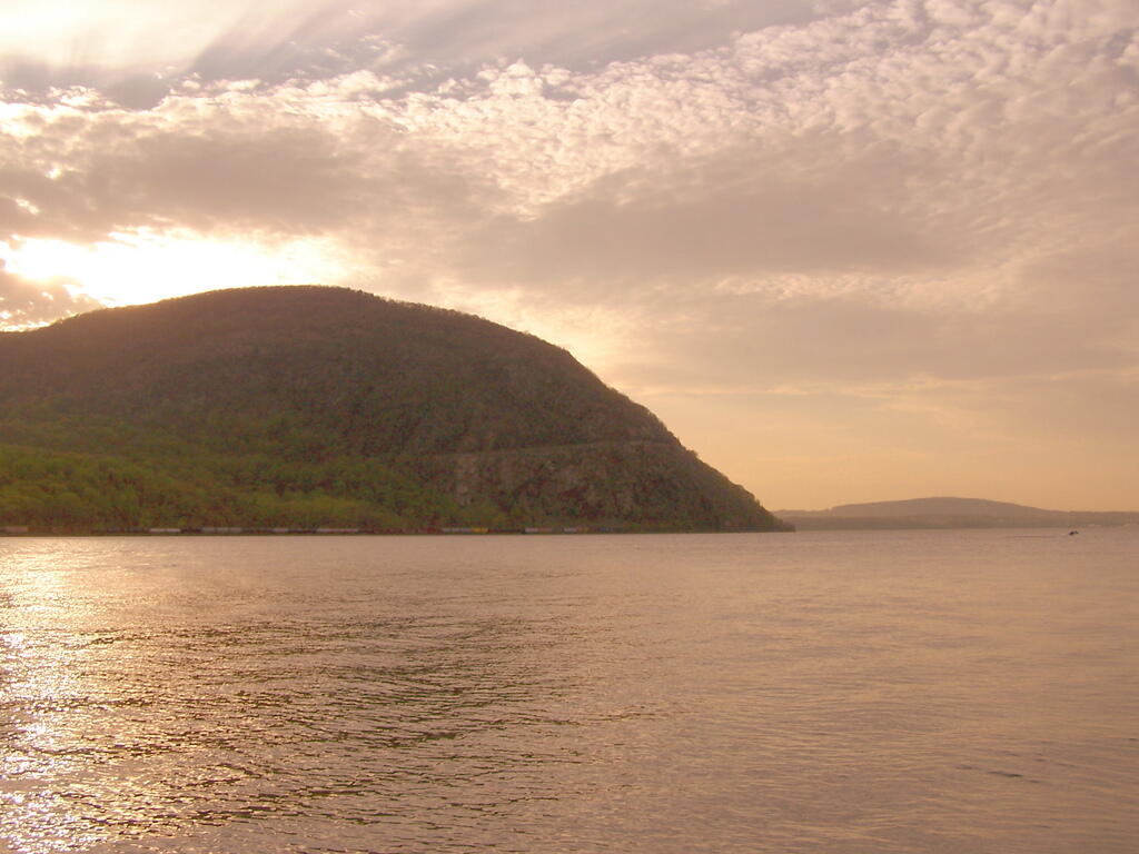 Photo: Setting Sun Behind Storm King