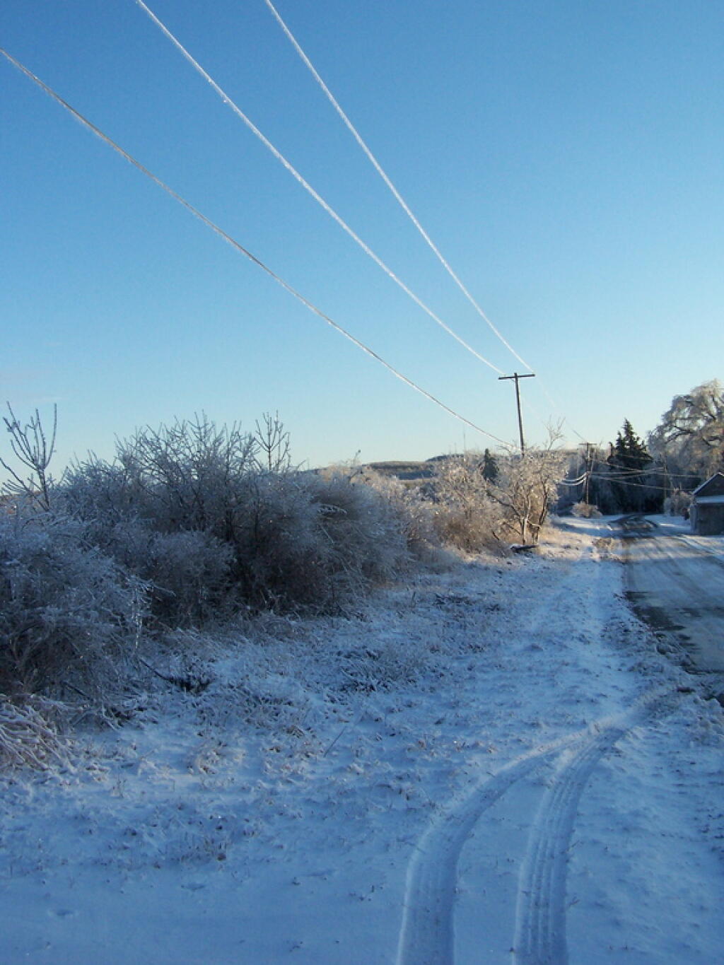 Photo: Ice on Power Lines