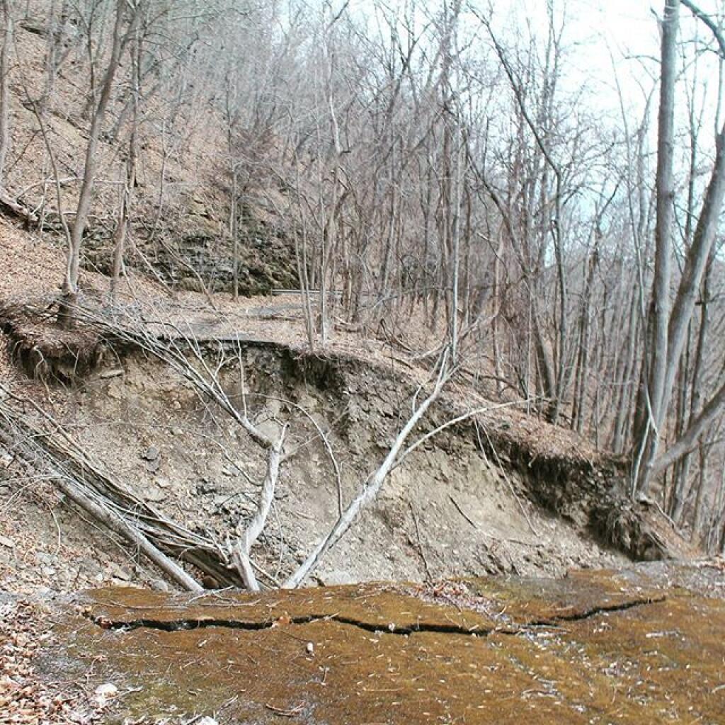 Photo: Why the Old Route 30 trail is closed.