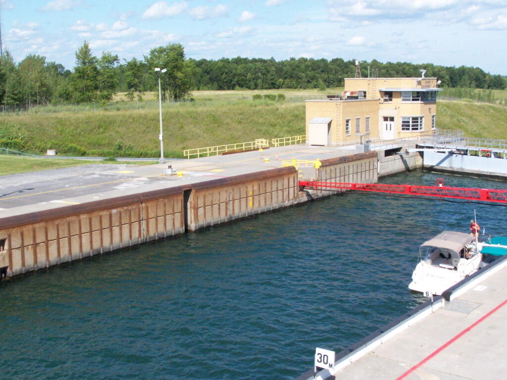 Photo: Small Boat in Lock