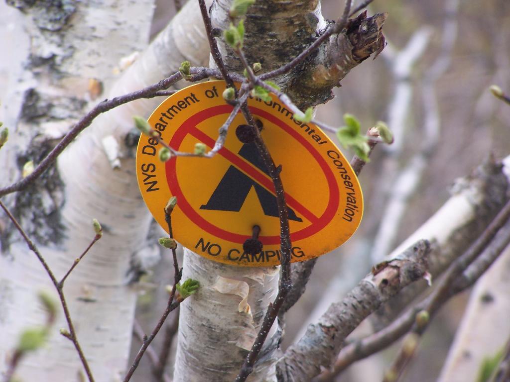 Photo: No Camping Above 3500 ft