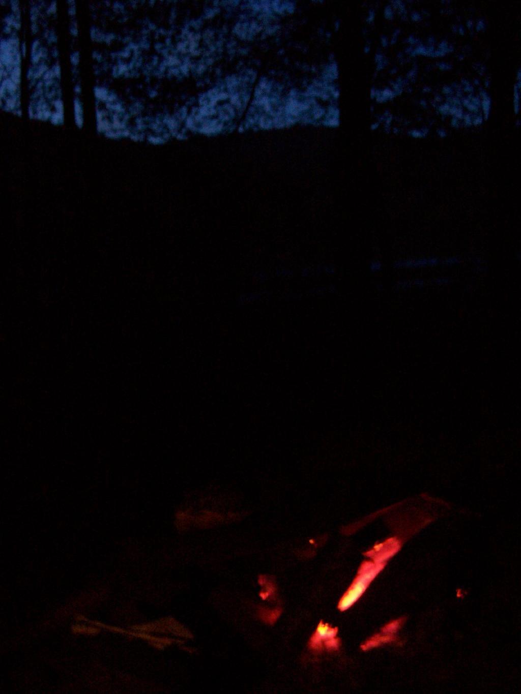 Photo: Watching the Campfire Burn in the The Evening