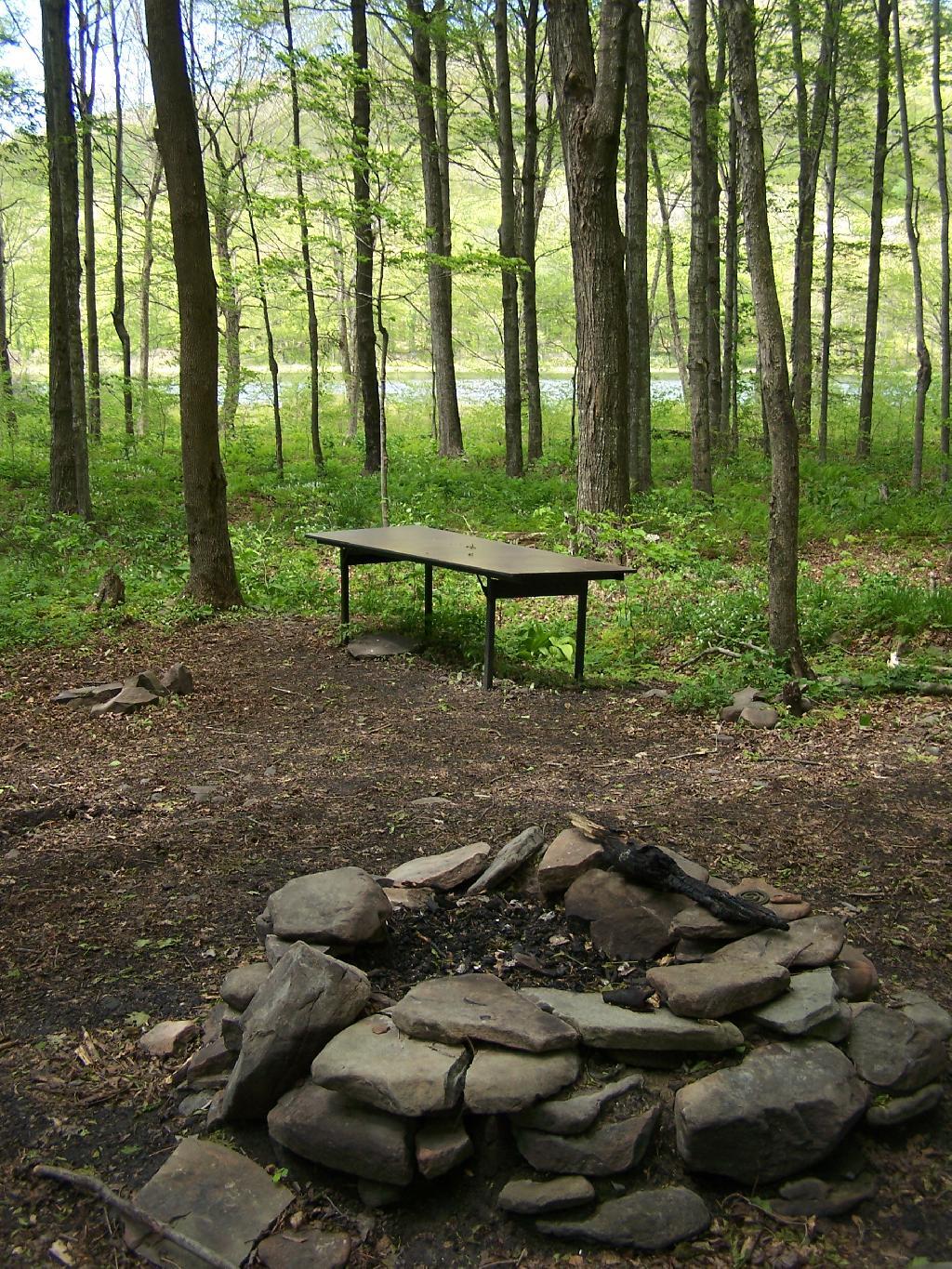 Photo: Primative Campsite and Table