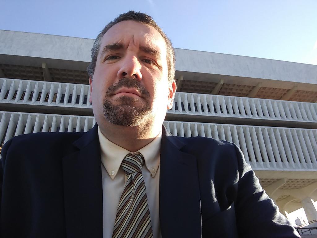 Photo: Sitting Down at the State Museum Stairs