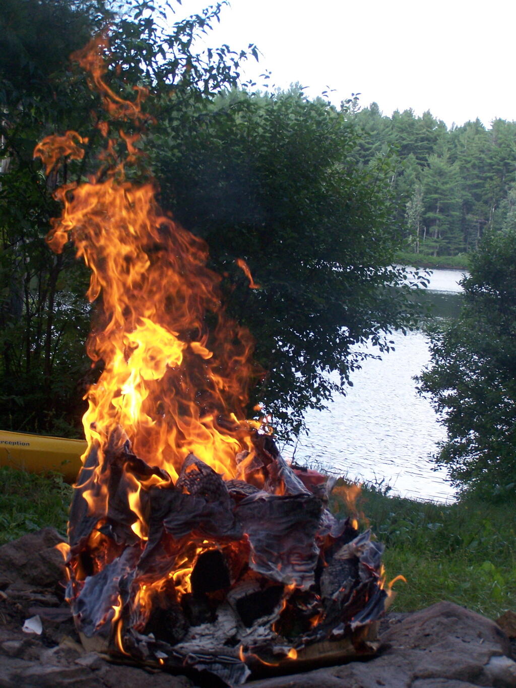 Photo: Watching the Box Burn