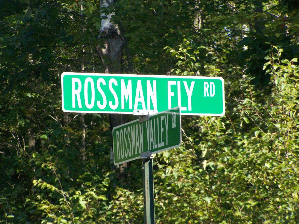 Photo: Rossman Fly and Rossman Valley Signs