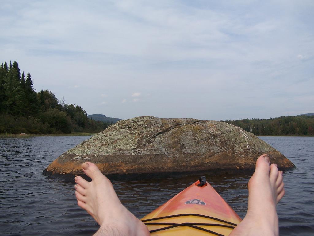 Photo: Floating Into a Rock