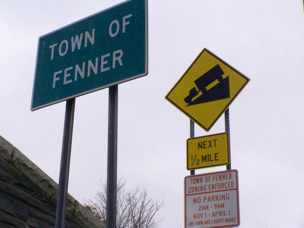 Photo: Town of Fenner Sign