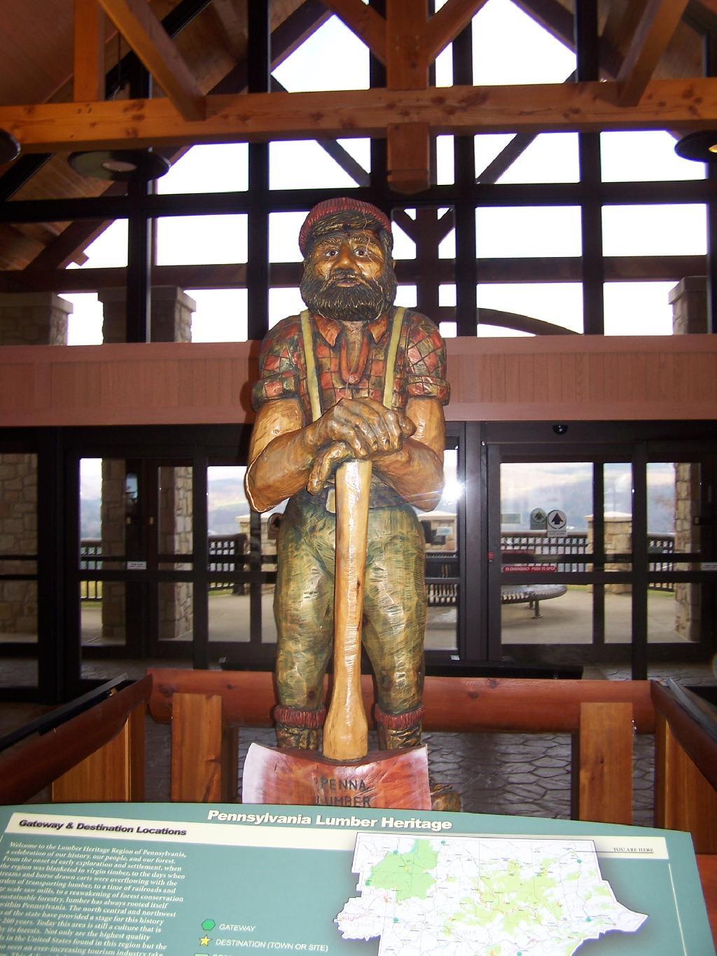 Photo: Logger Statue