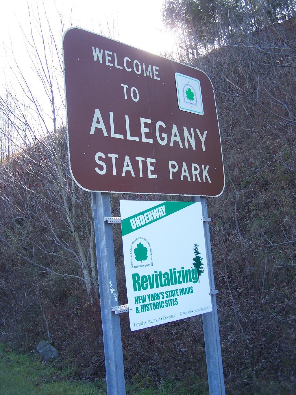 Photo: Allegany State Park Sign