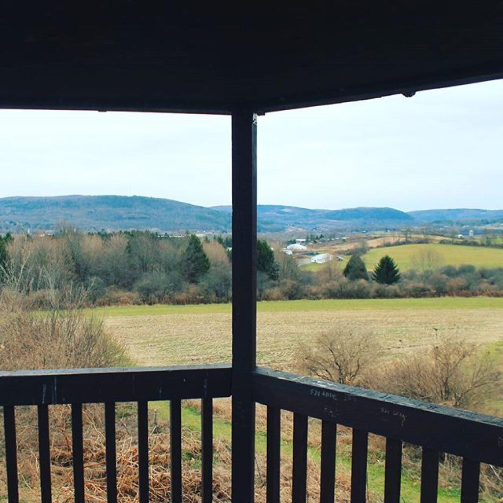 Photo: Even on a gray day, hiking the farm tower is nice