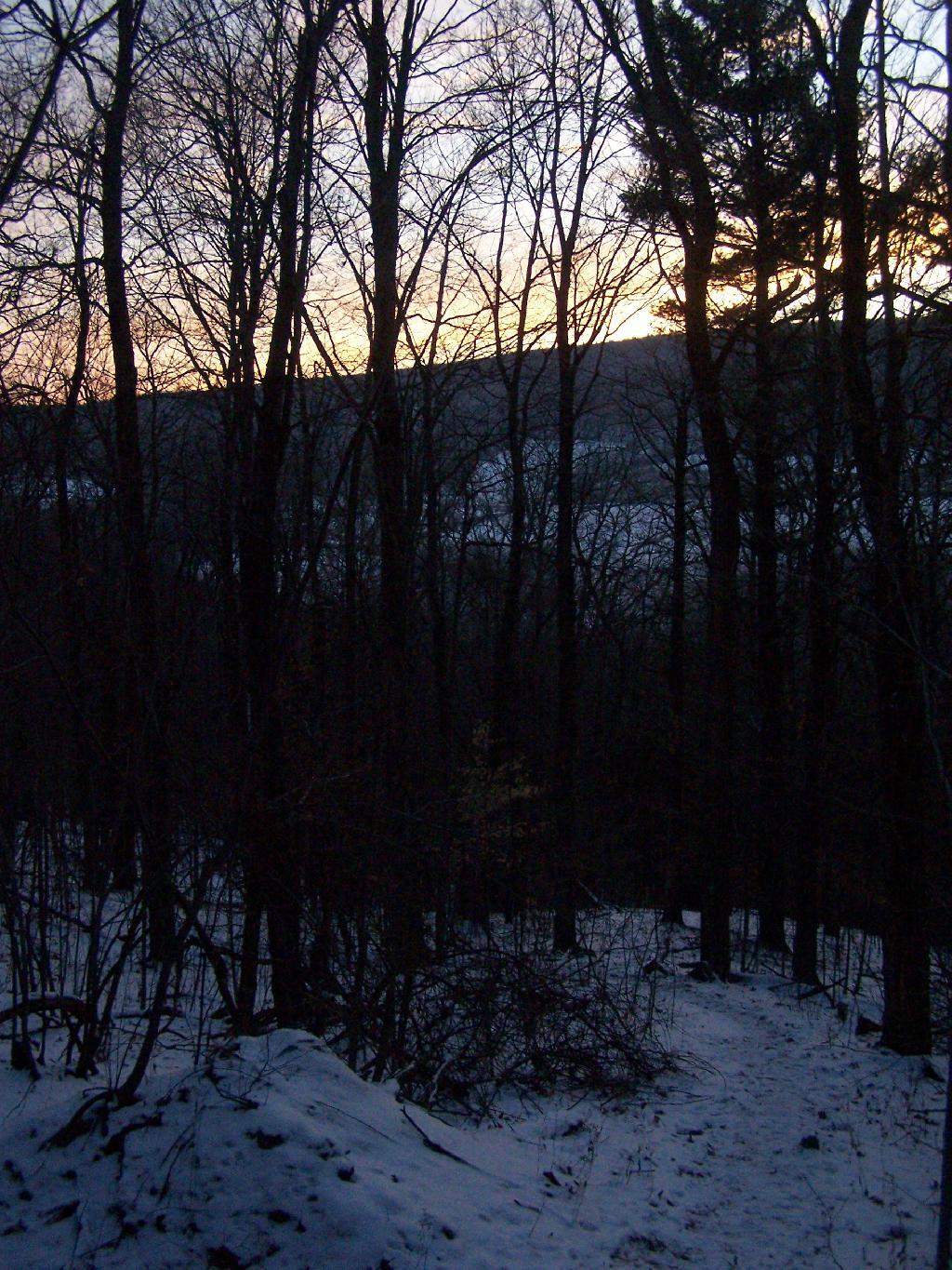 Photo: Descending Mountain as Colorful Skies Emerge