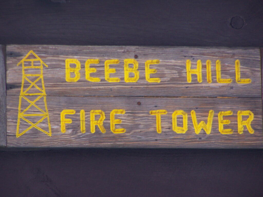 Photo: Beebe Hill Firetower Sign