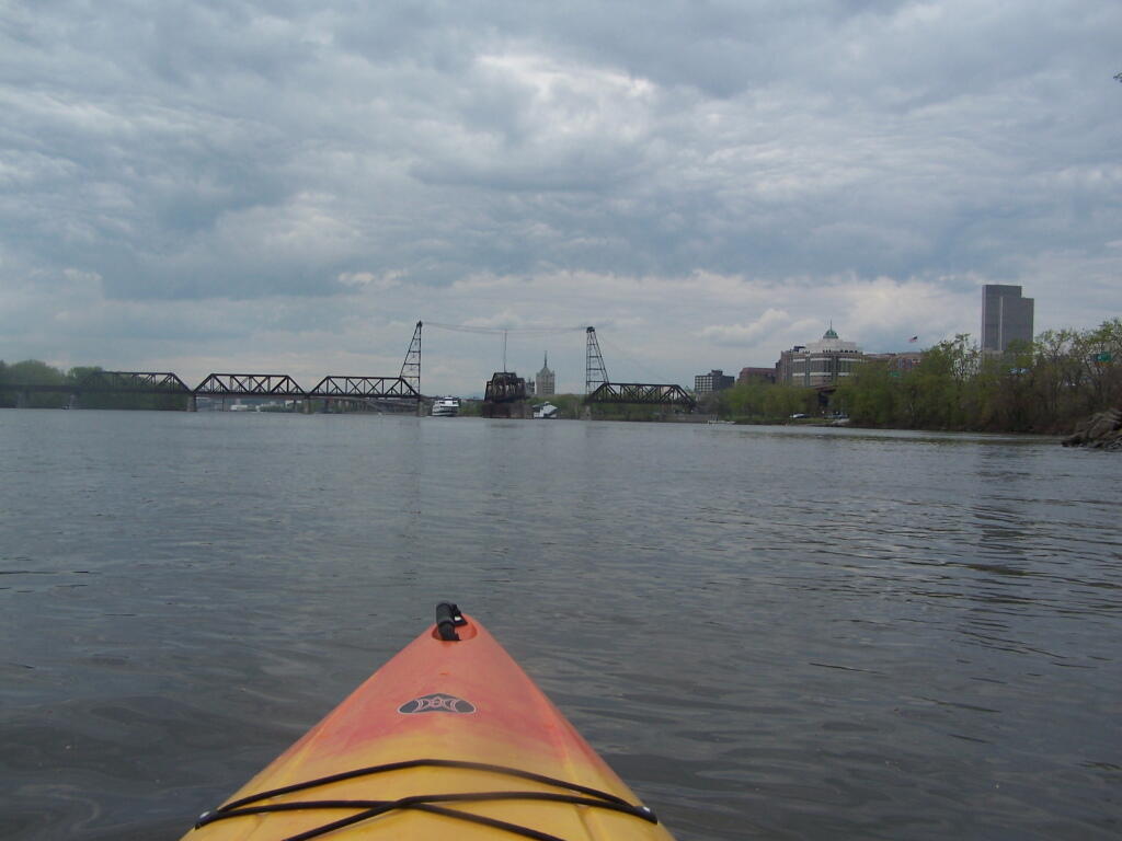 Photo: Small Kayak, Big Boat