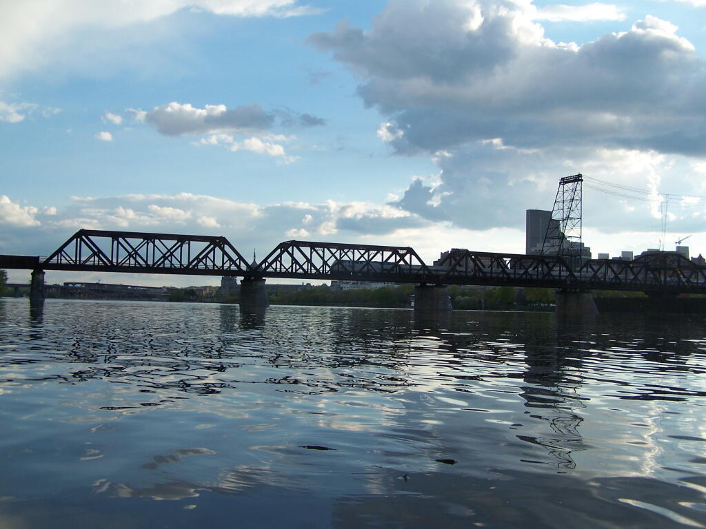 Photo: Train Crossing the River