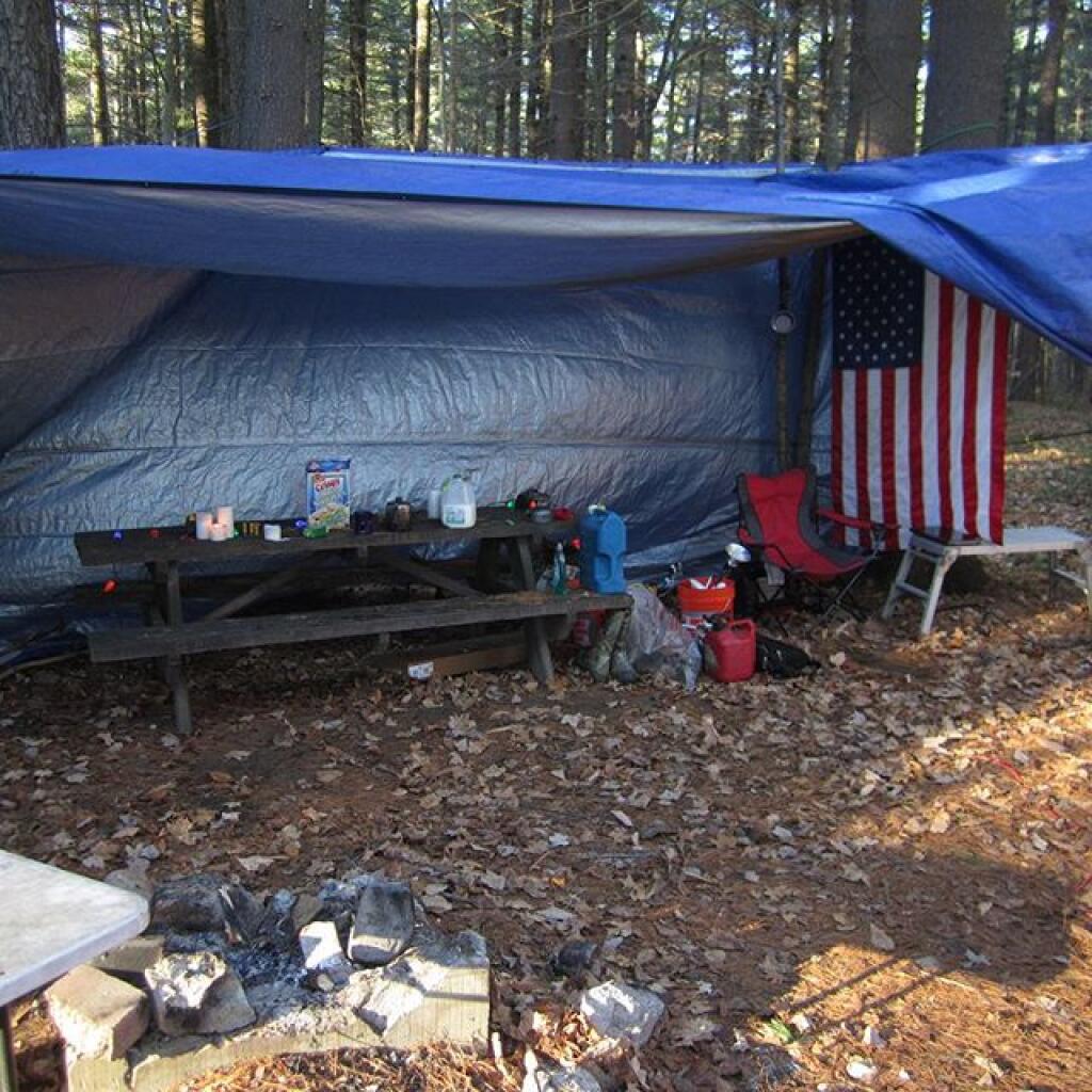 Photo: Wind and Rain Shelter I put up this weekend