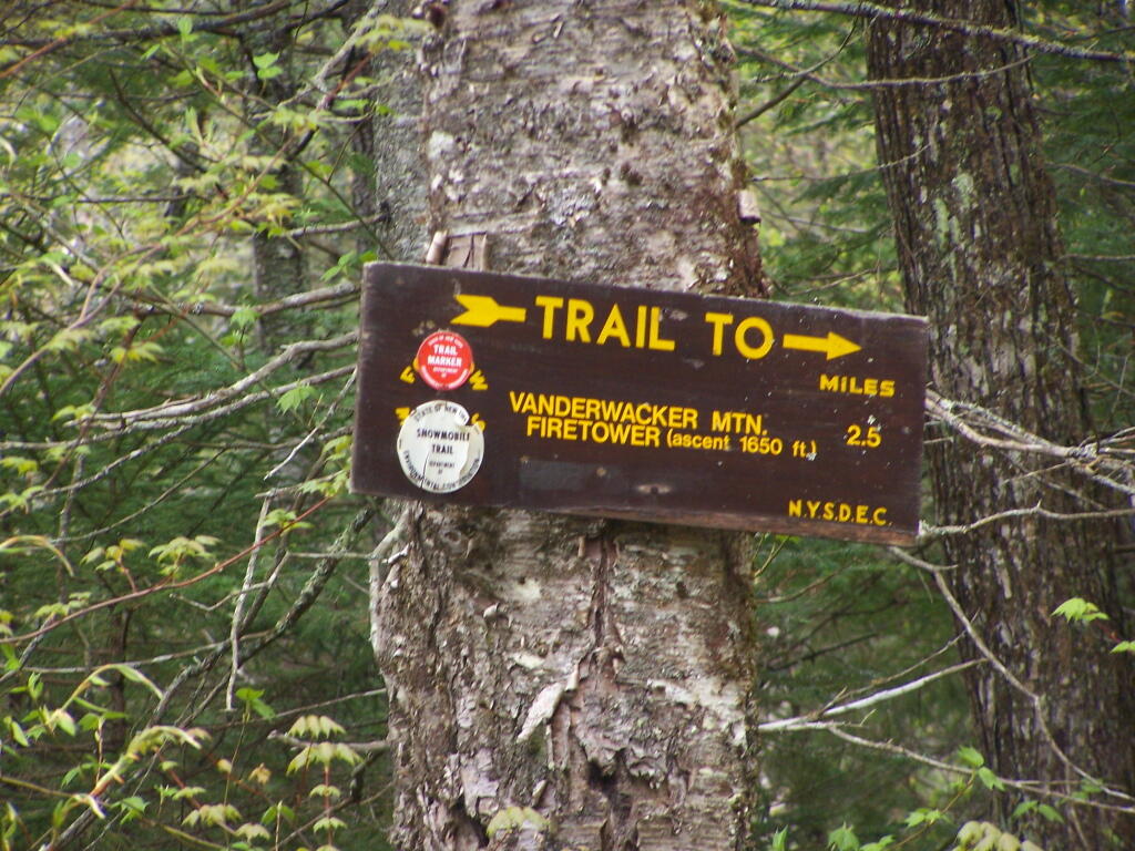 Photo: 2.5 Miles to Vanderwhacker Firetower