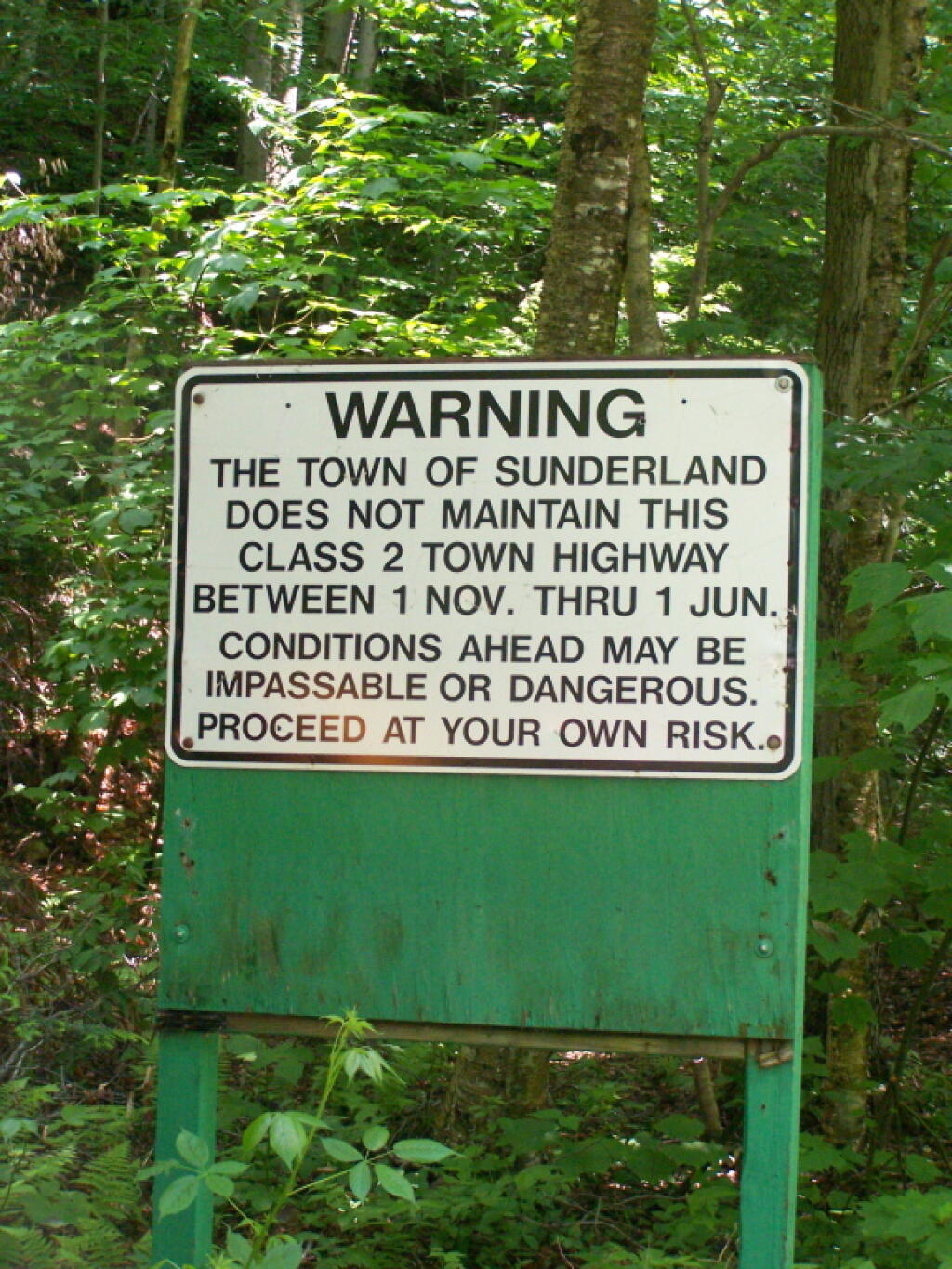 Photo: Seasonal Use Road Photo: Seasonal Use Road
