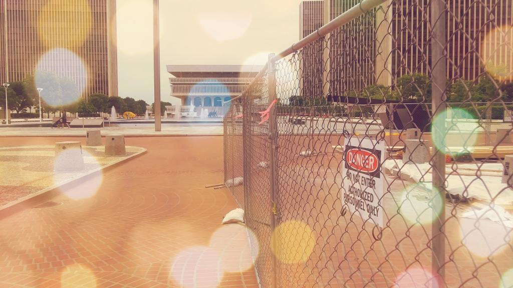 Photo: Rainy day on the Empire State Plaza 💦
