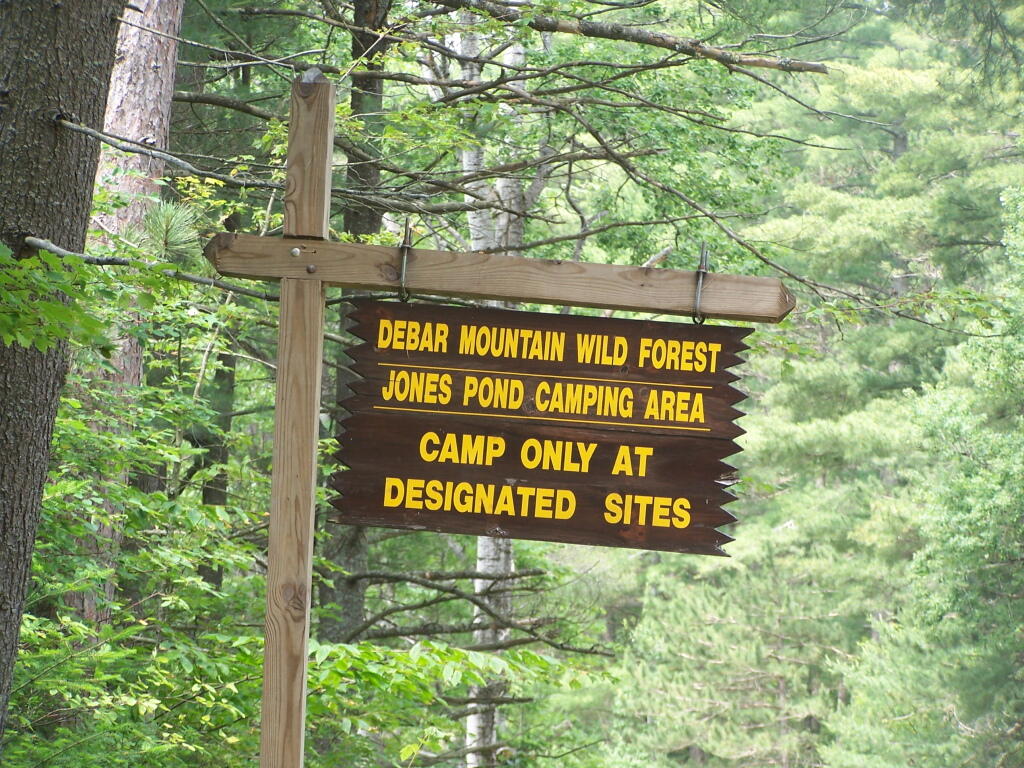 Photo: Jones Pond Camping Area Sign