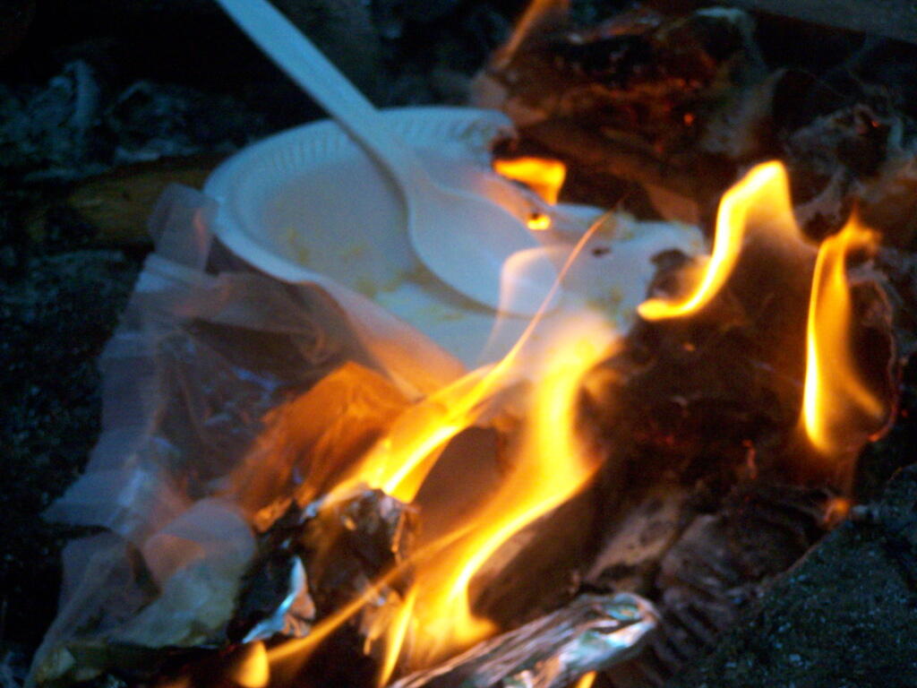 Photo: Burning the Morning's Garbage Up