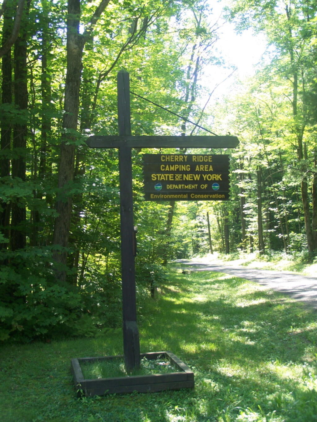 Photo: Cherry Ridge Camping Area Sign