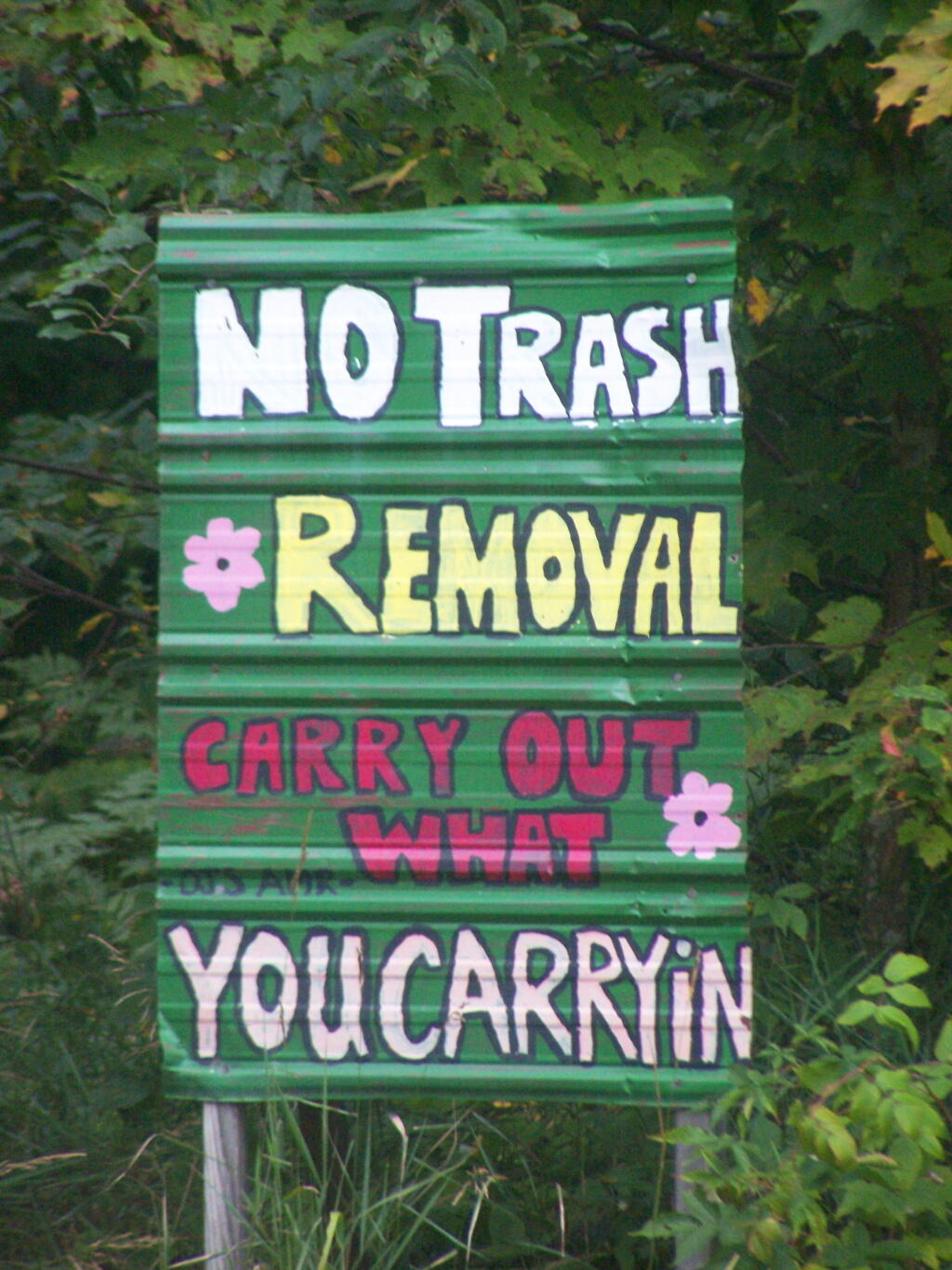 Photo: No Trash Removal Sign