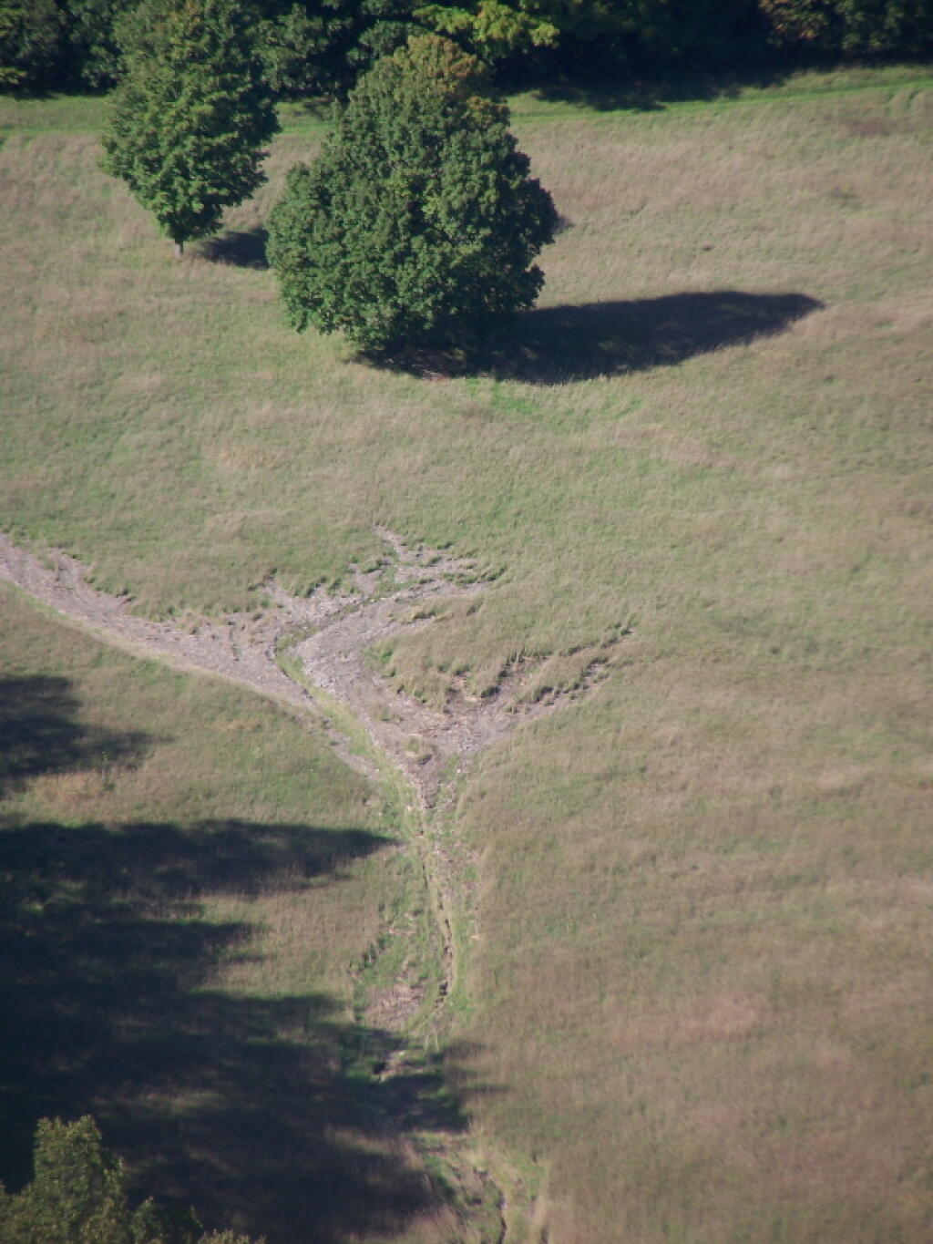 Photo: Erosion in a Farm Field from Irene