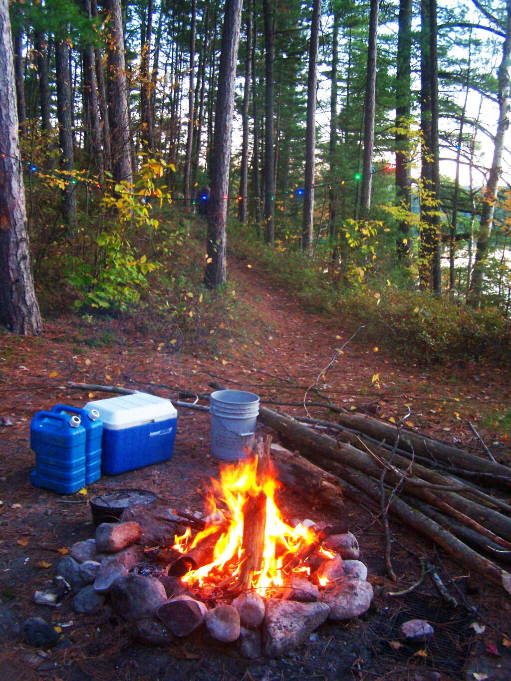 Photo: Getting Campfire Going