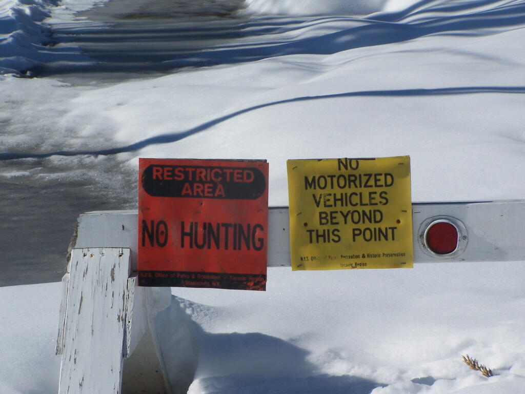 Photo: No Hunting Zone of Taghkonic State Park