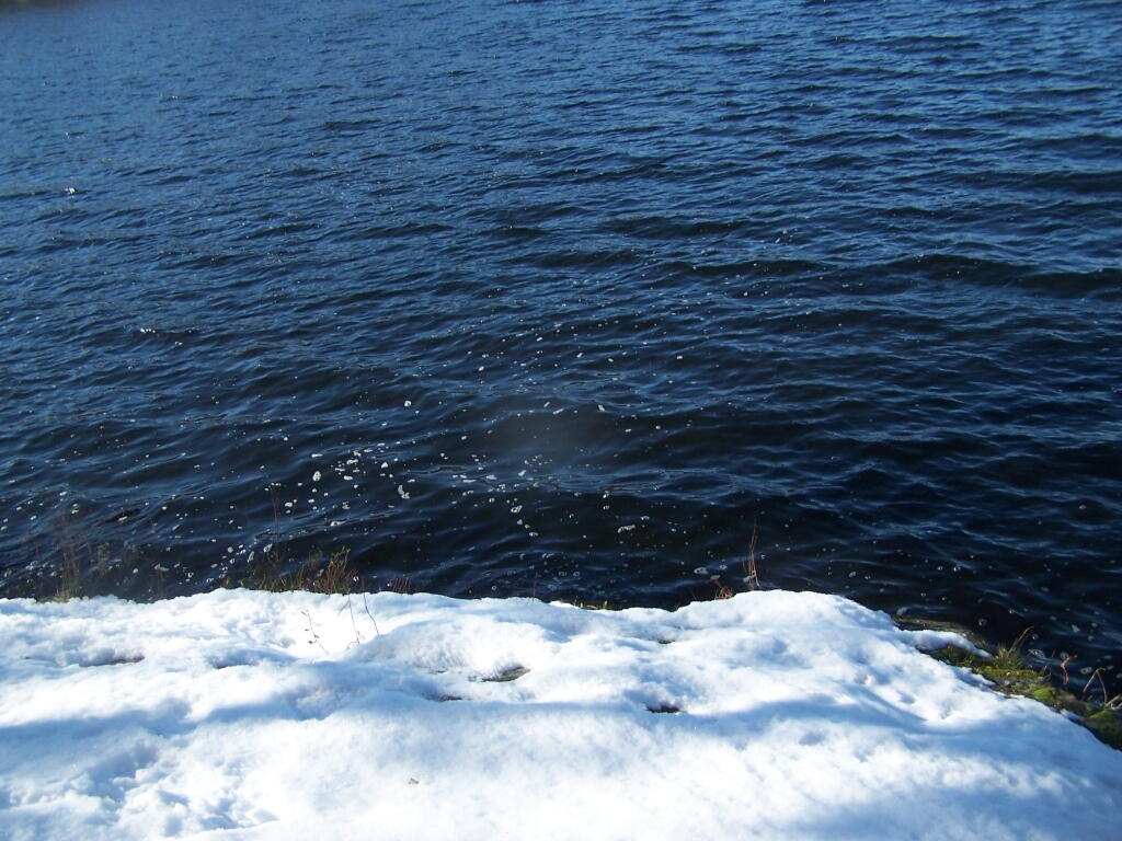 Photo: Snow and Open Water