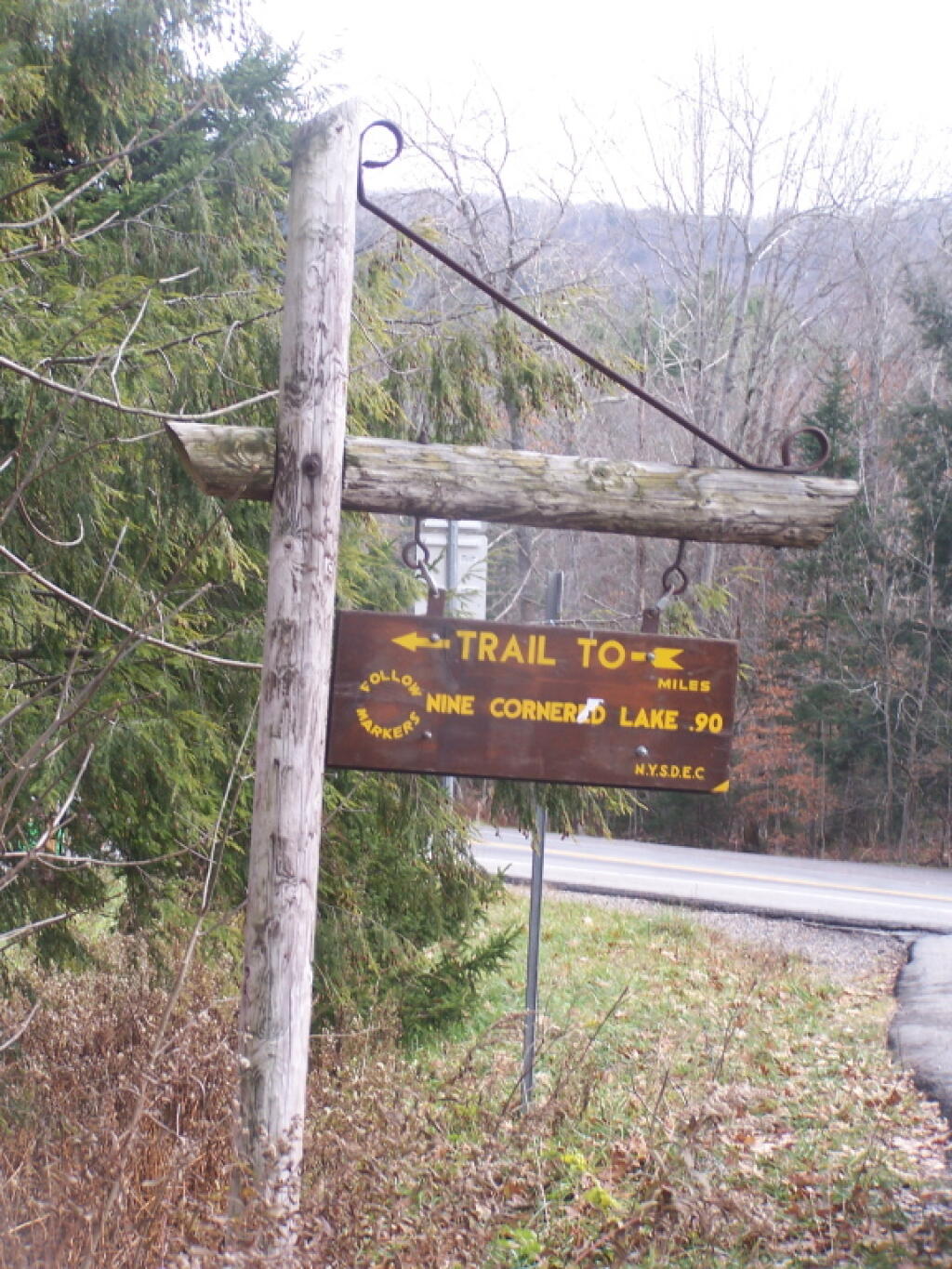 Photo: Nine Cornered Lake Sign Photo: Nine Cornered Lake Sign