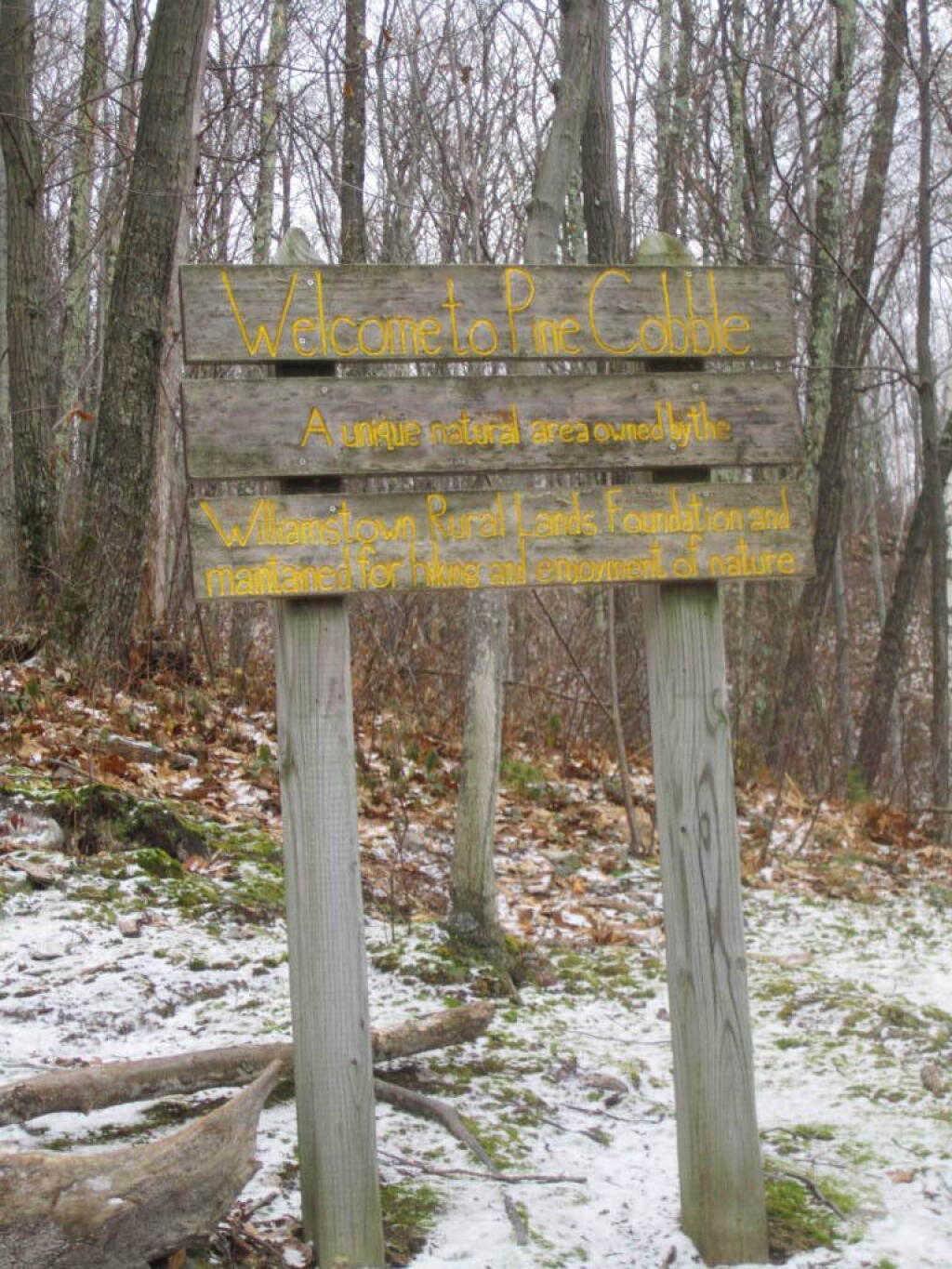 Photo: Pine Cobble Sign 8/10th MIle