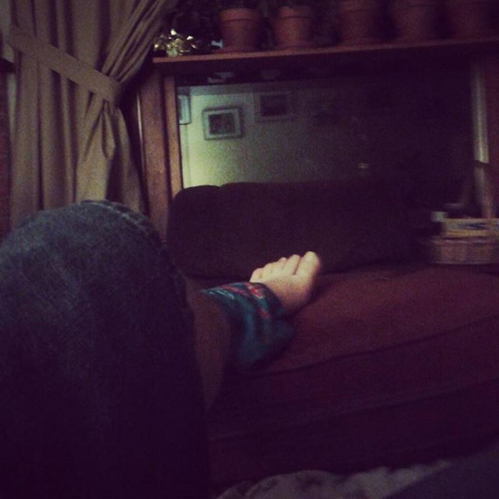 Photo: Sprained my ankle when I fell from my truck loading the kayak today.