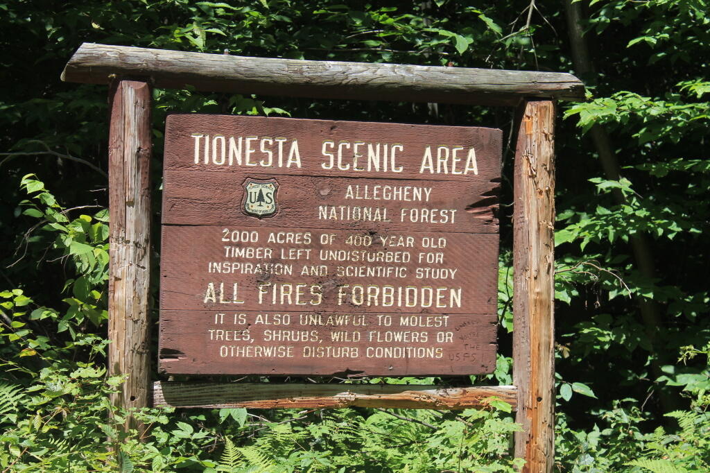 Photo: Tionesta Scenic Area Sign