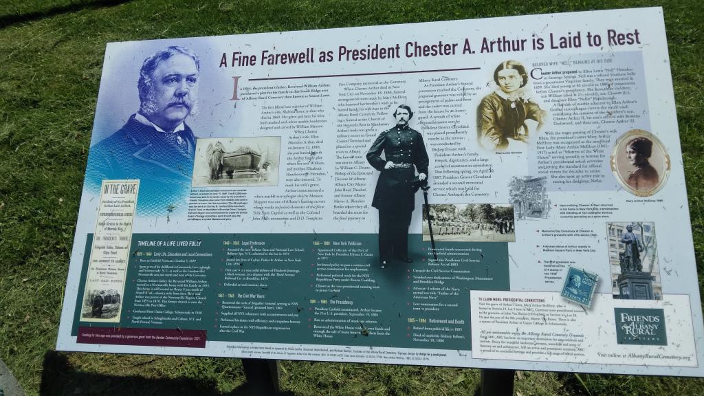 Photo: About Chester Arthur's Grave