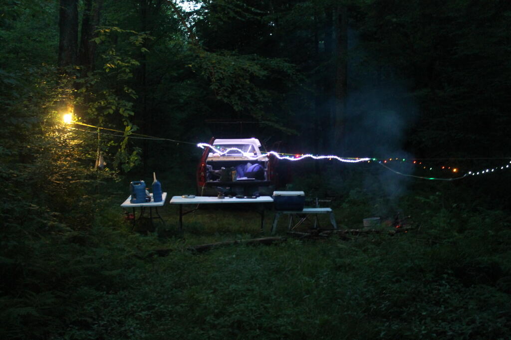 Photo: Unpacking, setting up camp