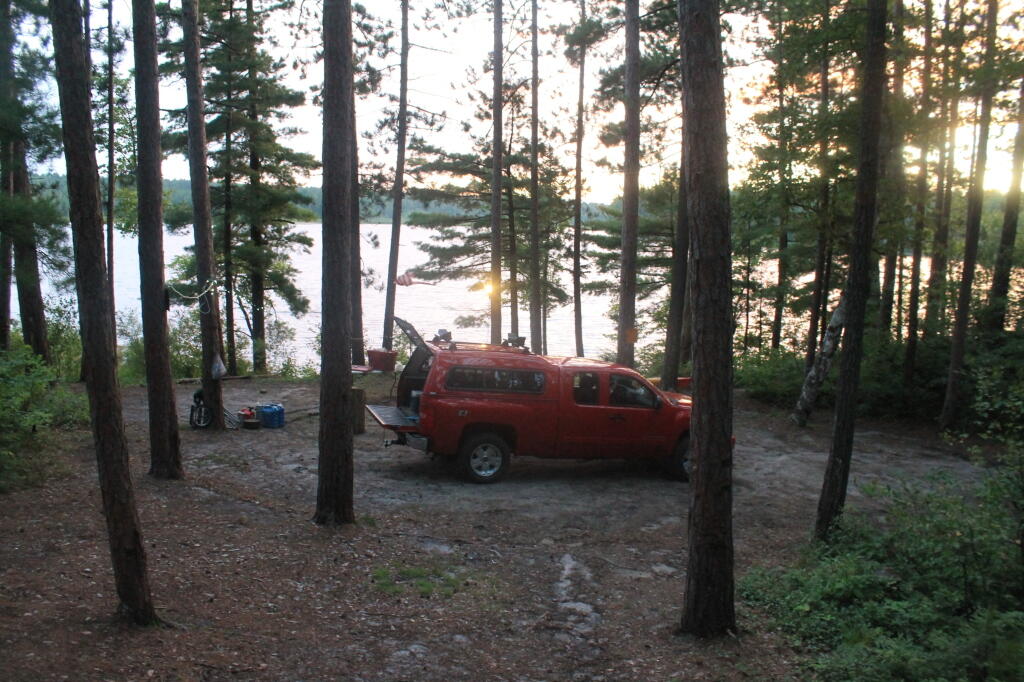 Photo: Campsite with Lake Beyond It